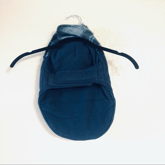 Frisco Plaid Hooded and Insulated Dog & Cat Peacoat, Navy, Medium - Picture 10 of 14